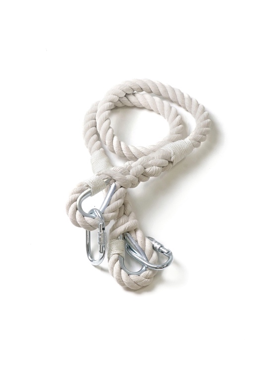 White hanging rope for aerial hoop with one fastening (cotton/26мм)